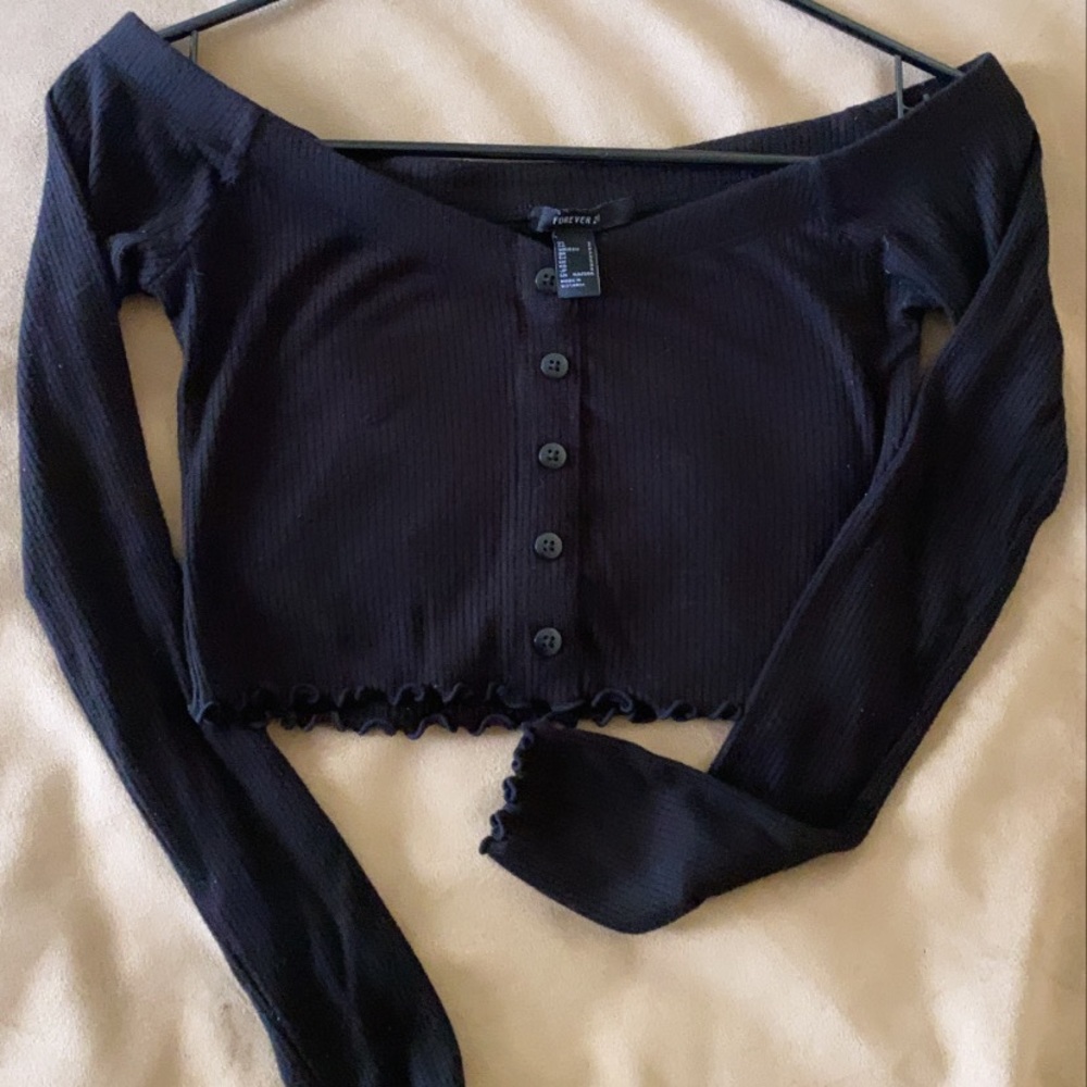 Long slave top black - P